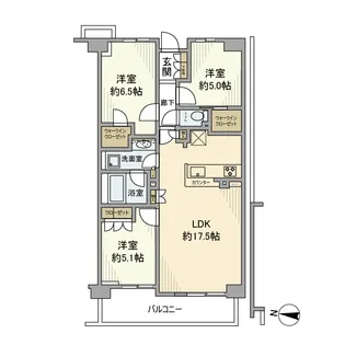 ファインレシデンス平和台カームヴィラ【1階】の間取り