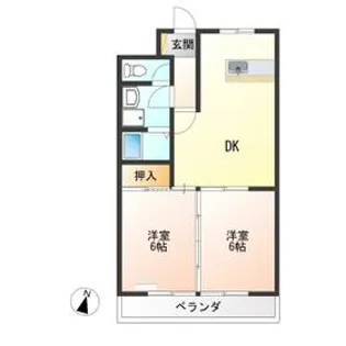 プラチナパレス宇都宮【208号室】の間取り