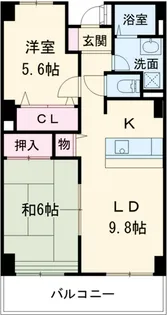ルボア平喜【206号室】の間取り