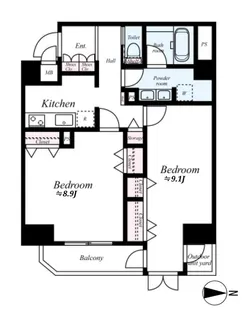 ステージファースト北千住【803号室号室】の間取り