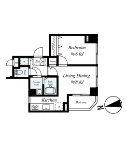 菱和パレス飯田橋 【506号室号室】の間取り