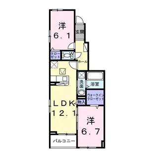 ヴェルプロムナード【1階】の間取り