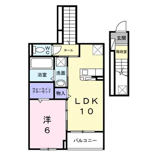 ヴェルプロムナード【2階】の間取り