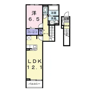 ヴェルプロムナード【2階】の間取り