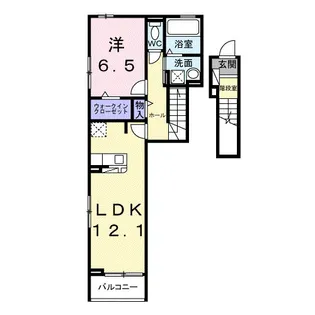 ヴェルプロムナード【2階】の間取り