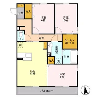 プリムローズ ヴィラ【2階】の間取り