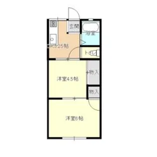 サンフラワーハイツ【2階】の間取り