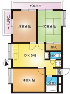 ハイツエルミドール【2階】の間取り