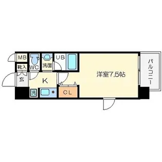ジュネーゼグラン心斎橋東【10階】の間取り