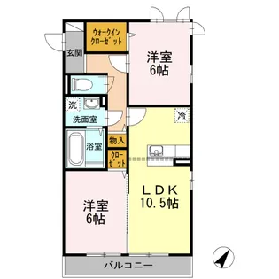 マグノリア湘南台【2階】の間取り