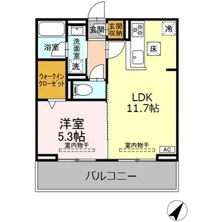 セレーナ東静岡【1階】の間取り