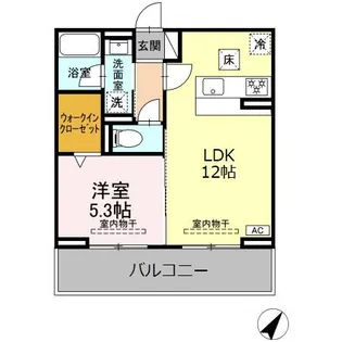 セレーナ東静岡【1階】の間取り