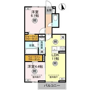 TORISIAS 西川田町【1階】の間取り