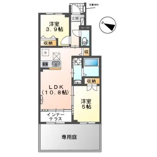 豊橋市三本木町新築アパート(仮【1階】の間取り
