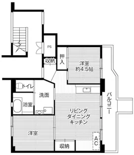 ビレッジハウス上三川2号棟【1階】の間取り