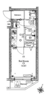 ヴォーガコルテ池上【204号室】の間取り