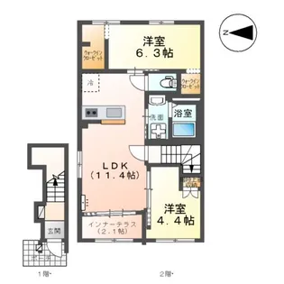 レサンス八街【2階】の間取り