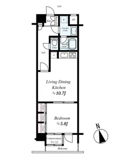 アルシオンエアポートタワー【1502号室号室】の間取り