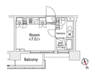 カスタリア戸越【8階】の間取り