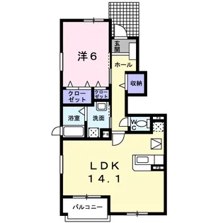 KSハウス D【1階】の間取り