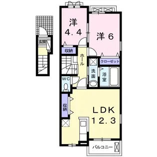 サン・ボヌール西条 Ⅱ【2階】の間取り