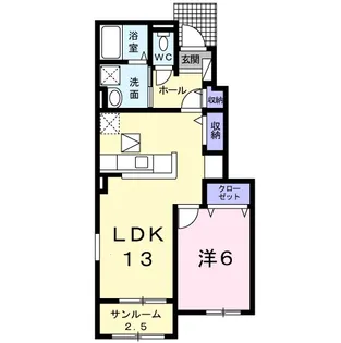 ボヌールRⅢ A【1階】の間取り