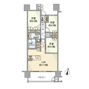 プラセシオン赤池ファースト【5階】の間取り