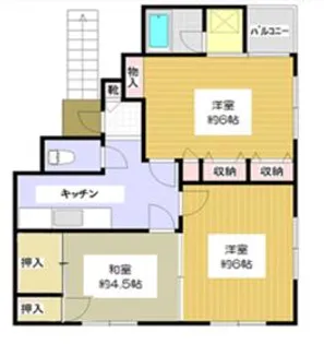 サハシハイツ【3F号室】の間取り