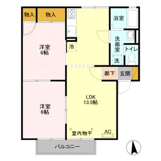 メゾン・ド・ラフィーネ B【2階】の間取り