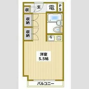 アミティ衣笠【A307号室】の間取り