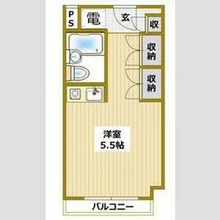 アミティ衣笠【A320号室】の間取り