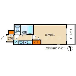 エスリード東梅田【7階】の間取り