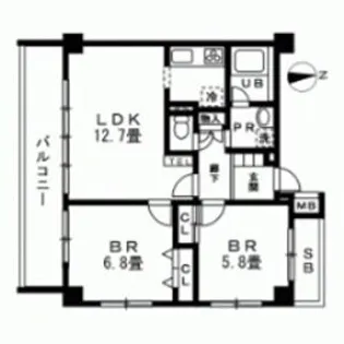 パークアベニュー【2階】の間取り