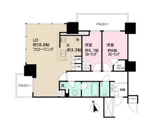 津田沼ザ・タワー【3916号室号室】の間取り