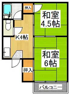 ハイツコイド【2階】の間取り