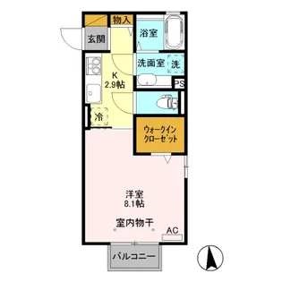 ディアコート エヌⅡ Ⅱ【2階】の間取り