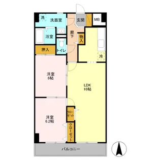 クレドール草加【4階】の間取り