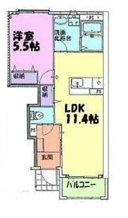 正明寺 花水木【1階】の間取り