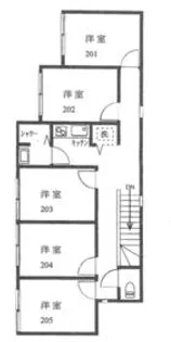 アルビオンシティ京成小岩【205号室】の間取り
