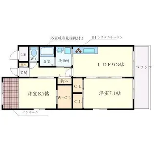 ヴィーヴル箕面【3階】の間取り