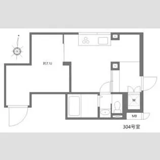 ミオテゾーロ哲学堂カーザ【3階】の間取り