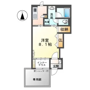 パティオ【1階】の間取り