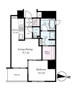 Pure Aqua Omori【301号室号室】の間取り