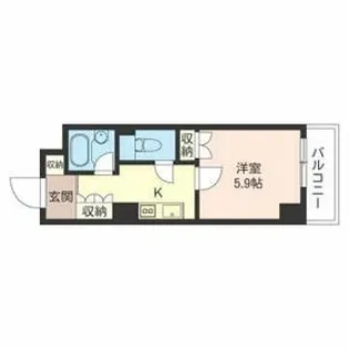LaSante川崎【8階】の間取り