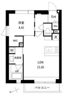 エスセナーリオ高輪【2階】の間取り