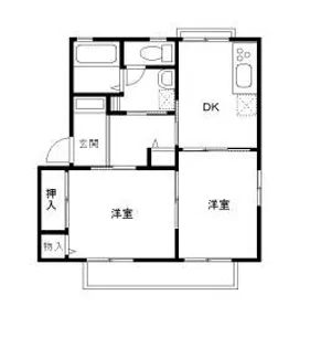 サンモールS&E D棟【204号室】の間取り