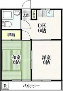 ハイツ山際【1階】の間取り