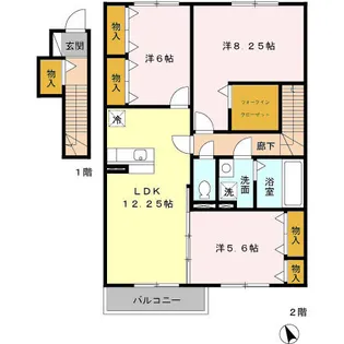 メゾン・ド・ペッツ セシル【2階】の間取り
