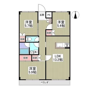 カーサガレリアⅠ【5階】の間取り