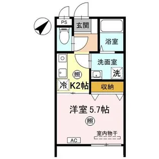 シーズンコートフェミーナ【1階】の間取り